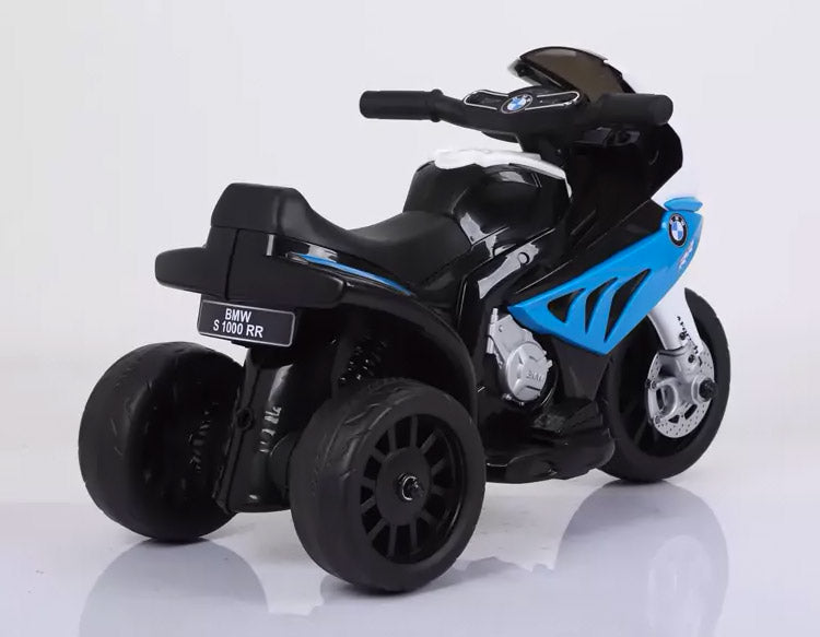 Moto Motocicletta Elettrica per Bambini 6V con Licenza BMW S1000RR Blu