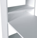 Scrivania Porta Pc 120x53x144 cm con Libreria Bianca