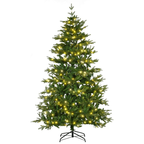 sconto Albero di Natale Artificiale H210 cm 1914 Rami con Luci LED Verde