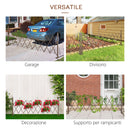 Recinzione per Giardino Estensibile Autoportante 35-300 cm in Metallo e Alluminio Marrone Scuro