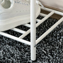 Appendiabiti Panchina per Ingresso con Scarpiera in Acciaio Bianco 67x30x185 cm 