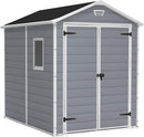Casetta da Giardino Porta Attrezzi 185,8x236,8x227 cmin Resina Effetto Legno Keter Manor 6x8 Grigia