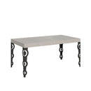 Tavolo Allungabile 120/380x90 cm Karamay Premium Cashmere Gambe Antracite      