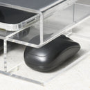 Supporto Monitor PC con Scomparti Centrali 57x19x11,5 cm in Acrilico Trasparente
