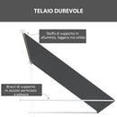 Tenda da Sole a Bracci con Apertura Manuale 150x120 cm Inclinazione e Protezione UV30+ Grigio