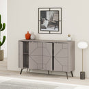 Madia 4 Ante 123x35x77,4 cm in MDF Dune Tortora