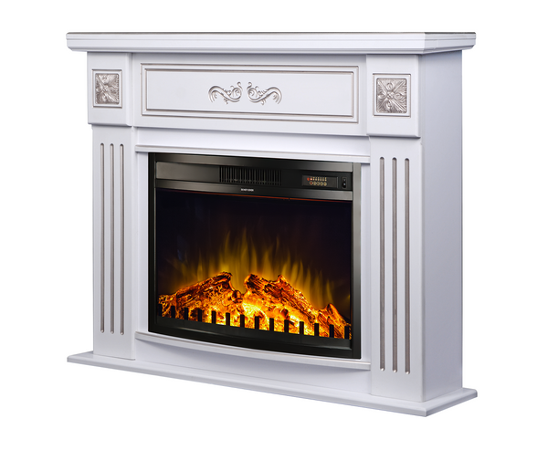 Camino Elettrico da Pavimento 93,3x111,7x27 cm Effetto Fiamma 1500W Diana & Zakinthos Bianco acquista