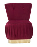 Poltrona Lady Bordeaux 60x55x79 cm in Legno e Spugna e in Ferro e Poliestere Bordeaux e Oro