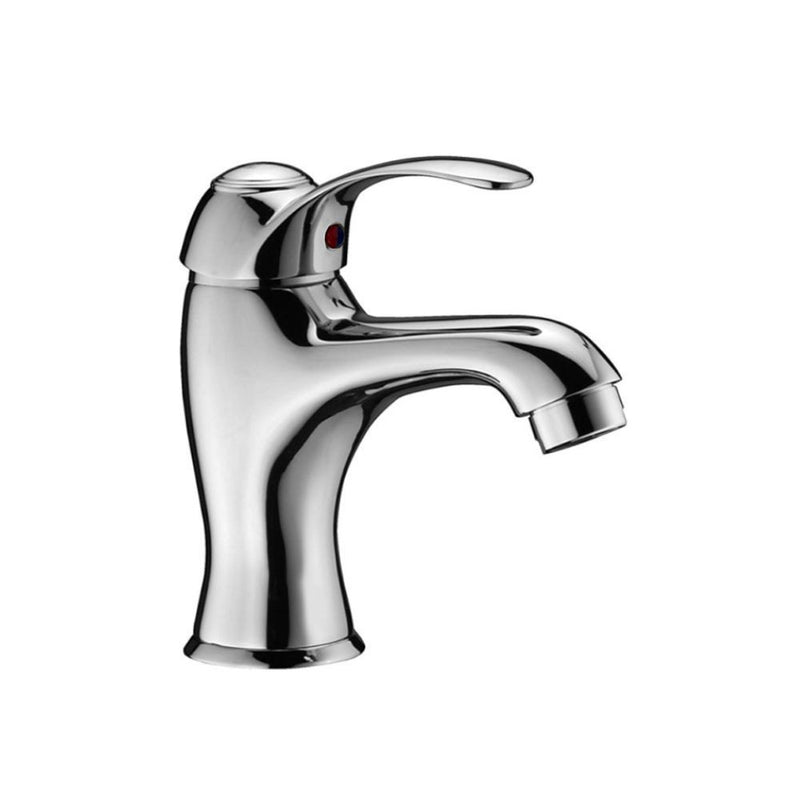 Rubinetto Miscelatore Monocomando Lavabo in Ottone Bologna Cromato