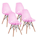 Set 4 Sedie 45,5x53,5x81,2 cm in Polipropilene Betty  Rosa