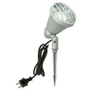 Lampada Spot con Griglia Orientabile e Picchetto Colore Alluminio per Esterno Linea City Livos