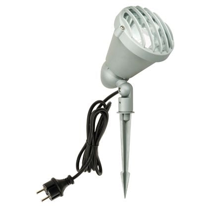 prezzo Lampada Spot con Griglia Orientabile e Picchetto Colore Alluminio per Esterno Linea City Livos