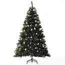 Albero di Natale Artificiale 180 cm 200 LED e Palline Decorative Verde 