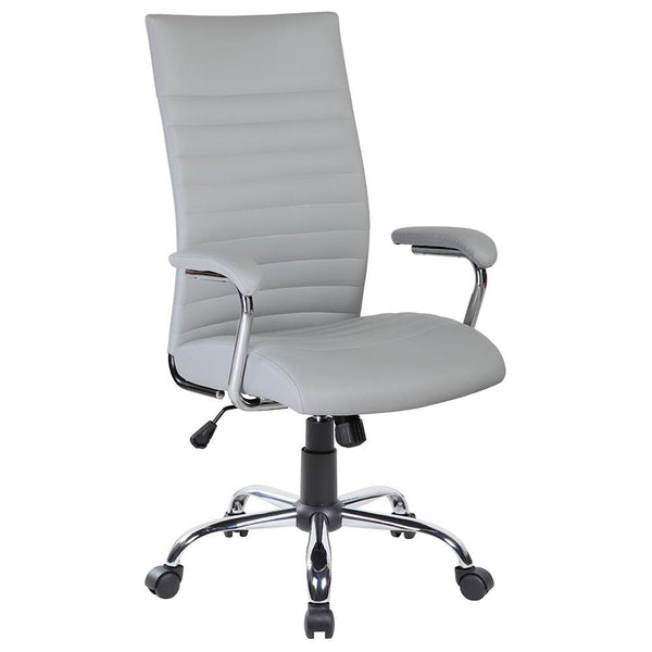Sedia Poltrona Presidenziale da Ufficio in Similpelle Tosini San Francisco Grigio online