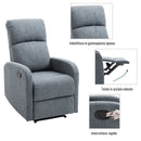 Poltrona Relax Manuale Reclinabile in Tessuto Bordeaux