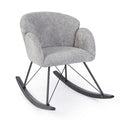 Poltrona Soggiorno 86x62x72 cm Sibilla in Bouclè Grigio