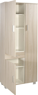 Armadio 3 Ante 1 Cassetto 77x178x34 cm Olmo Chiaro