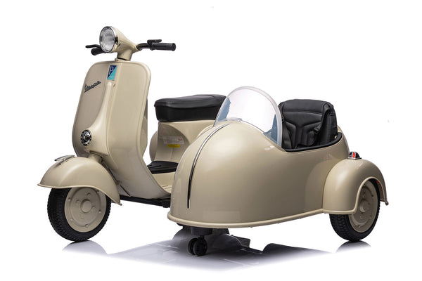 prezzo Moto Elettrica per Bambini Licenza Piaggio Vespa Sidecar 12V Crema