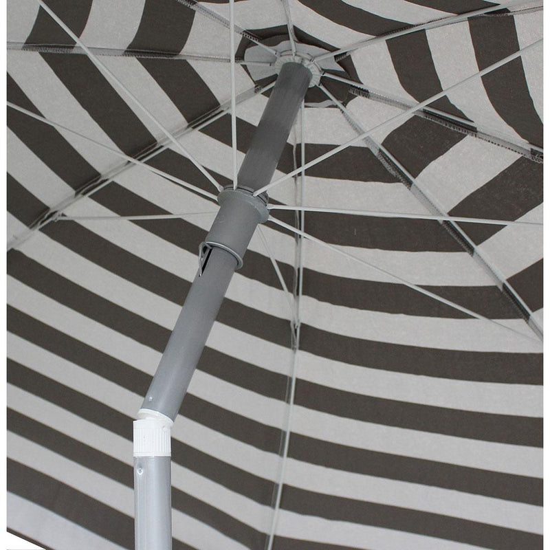 Ombrellone da Giardino Ø2 m Palo Ø33 mm in Acciaio Maffei Venezia Duplex Tortora/Bianco e Tortora