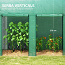Serra da Giardino 200x100x178 cm 2 Porte Avvolgibili Copertura in PE 140g/m² Anti-UV Verde      