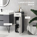 Mobiletto Bagno 1 Cassetto 1 Anta 30x30x82 cm in Truciolato Grigio