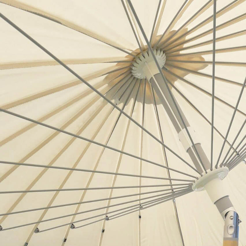 Ombrellone da Giardino Ø2,6 m Palo Ø38 mm in Alluminio Kraus Due Bianco