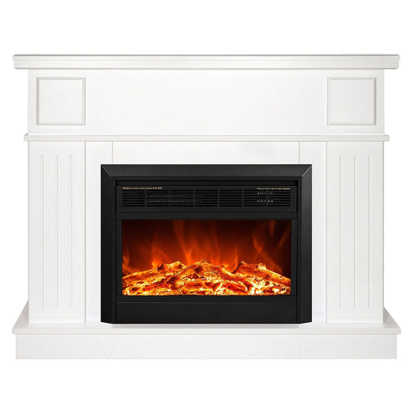 Camino Elettrico da Pavimento 95x120x30 cm Effetto Fiamma 1500W Olimpia & Lorance Big Bianco sconto