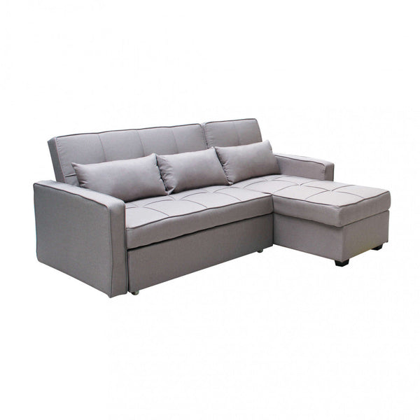 Divano Letto Cedric 208x87/145x88 cm  in Tessuto Grigio acquista