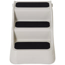 Scaletta Pieghevole 3 Gradini per Animali Domestici Beige 49x39x39 cm 
