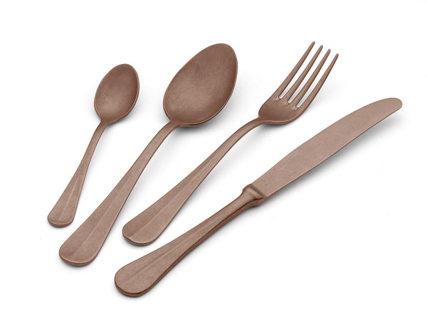 acquista Servizio Set di Posate 24 Pezzi in Acciaio 18/10 PVD Eme Royal Retrò Chocolate
