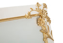 Cornice Flosh 25,8x2x30,5 cm in Poliresina e Vetro Crema e Oro