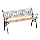 Panca da Giardino in Legno e Ghisa 124x53x74cm Vorghini James