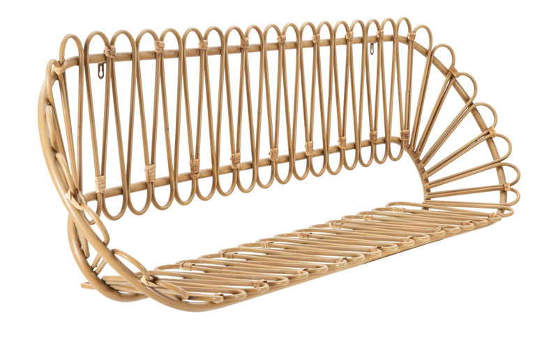 Mensola Libreria da Muro Panama 162x28x43,5 cm in Ferro e Plastica