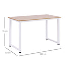 Scrivania da Ufficio 120x60 cm in Metallo  Natural Bianca