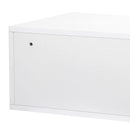 Set 2 Comodini Sospesi 49x38x23 cm in MDF e  Truciolato Bianco