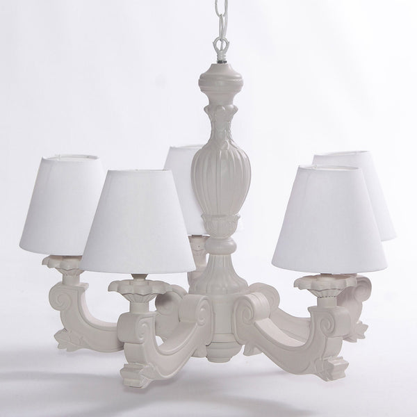 Lampadario a Sospensione Ø46 A 5 Bracci Design Shabby Tortora acquista
