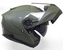 Casco Integrale per Scooter Visiera Lunga CGM Kyoto 506G Verde Opaco Varie Misure