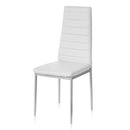 Set 6 Sedie 41x41x96 cm in Similpelle da Interno Bianche