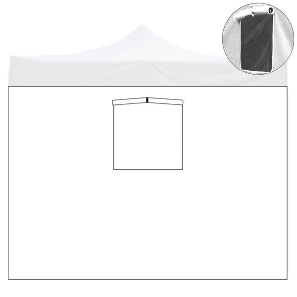 Telo Laterale 3x2 m Ricambio Per Gazebo con Finestra Richiudibile Telo Oxford Impermeabile Bianco prezzo
