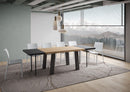 Tavolo Allungabile 160/260x90 cm Svalen Rovere Scortecciato Gambe Antracite      