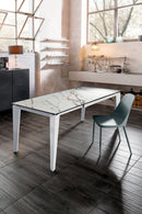 Tavolo Allungabile 80x120/170x76 cm in Ceramica Marmo Calacatta Ceramica 2