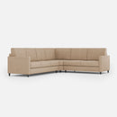 Divano Angolare 6 Posti 281x241x85 cm Karay in Tessuto Beige