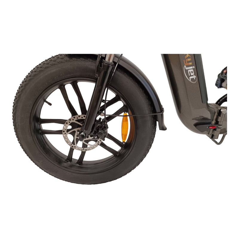 Fat-Bike Bicicletta Elettrica Pieghevole 36V a Pedalata Assistita 20"" 250W Grigio Antracite