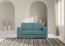 Divano 2 Posti 148x85x85 cm Marrak in Tessuto Petrolio