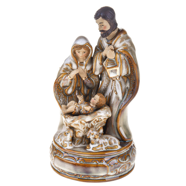 sconto Natività con Carillon H22 cm in Porcellana