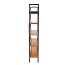 Libreria 5 ripiani 120x28xh171 cm in Metallo e Legno Achille Naturale