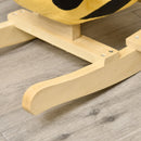 Cavallo a Dondolo per Bambini in Legno Ape Giallo e Nero 