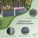 Fioriera da Giardino con Fondo Aperto in Legno Composito e Alluminio 200x50x56 cm Grigio