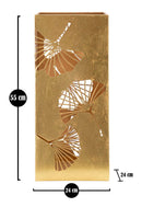 Portaombrelli Carved Leaf 24x24x55 cm in Ferro 