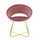 Poltrona Imbottita 66x65x68 cm in Tessuto Effetto Velluto Rosa antico